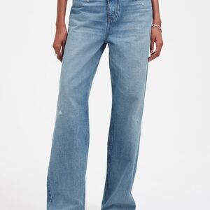 Madewell Blue Flare Wide Leg Jeans